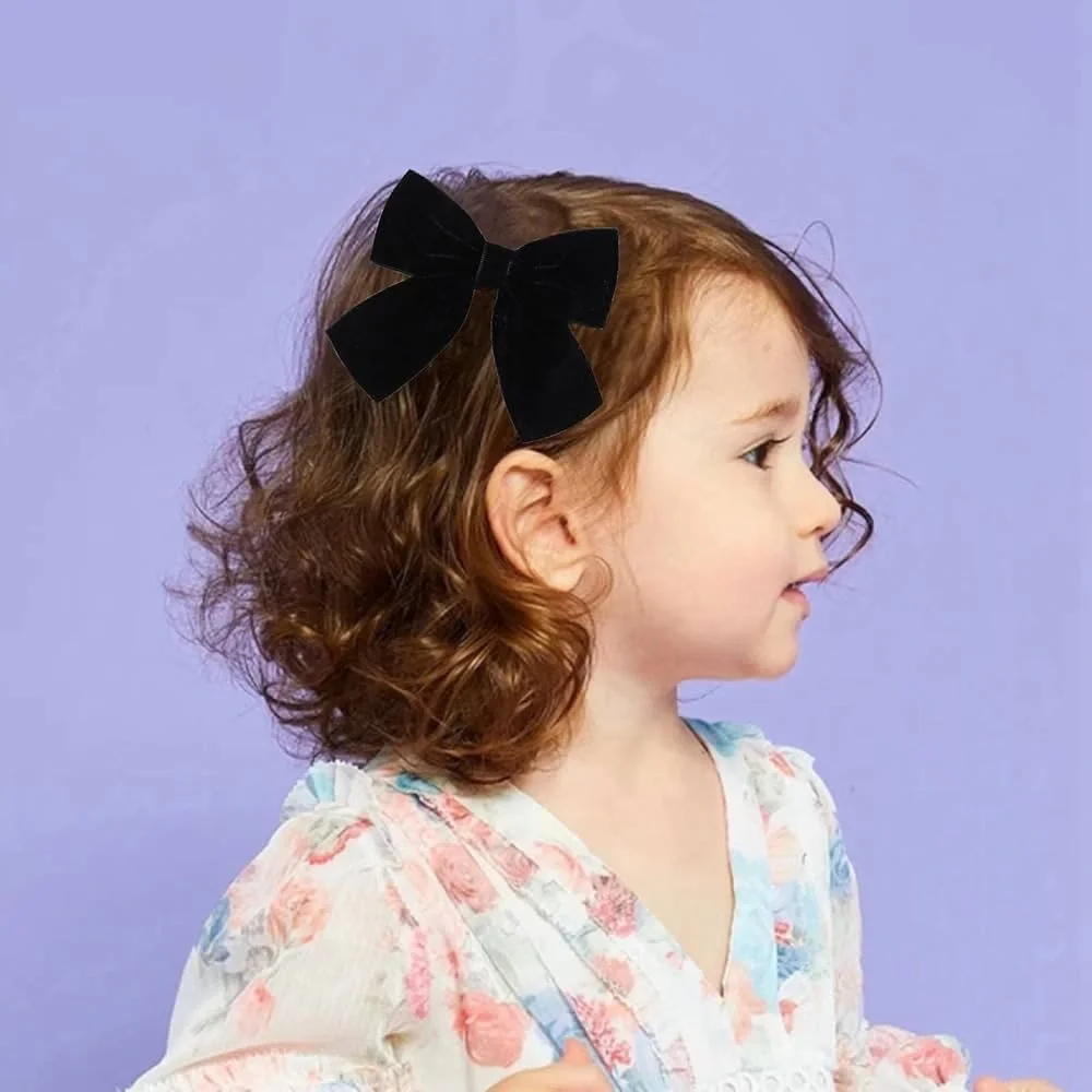 A Pair of Velvet hair Bow with clip